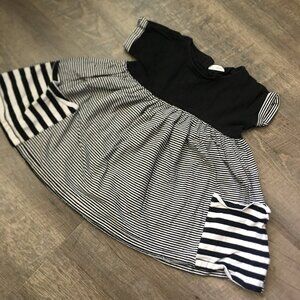 Next Black/White Dress 12-18m